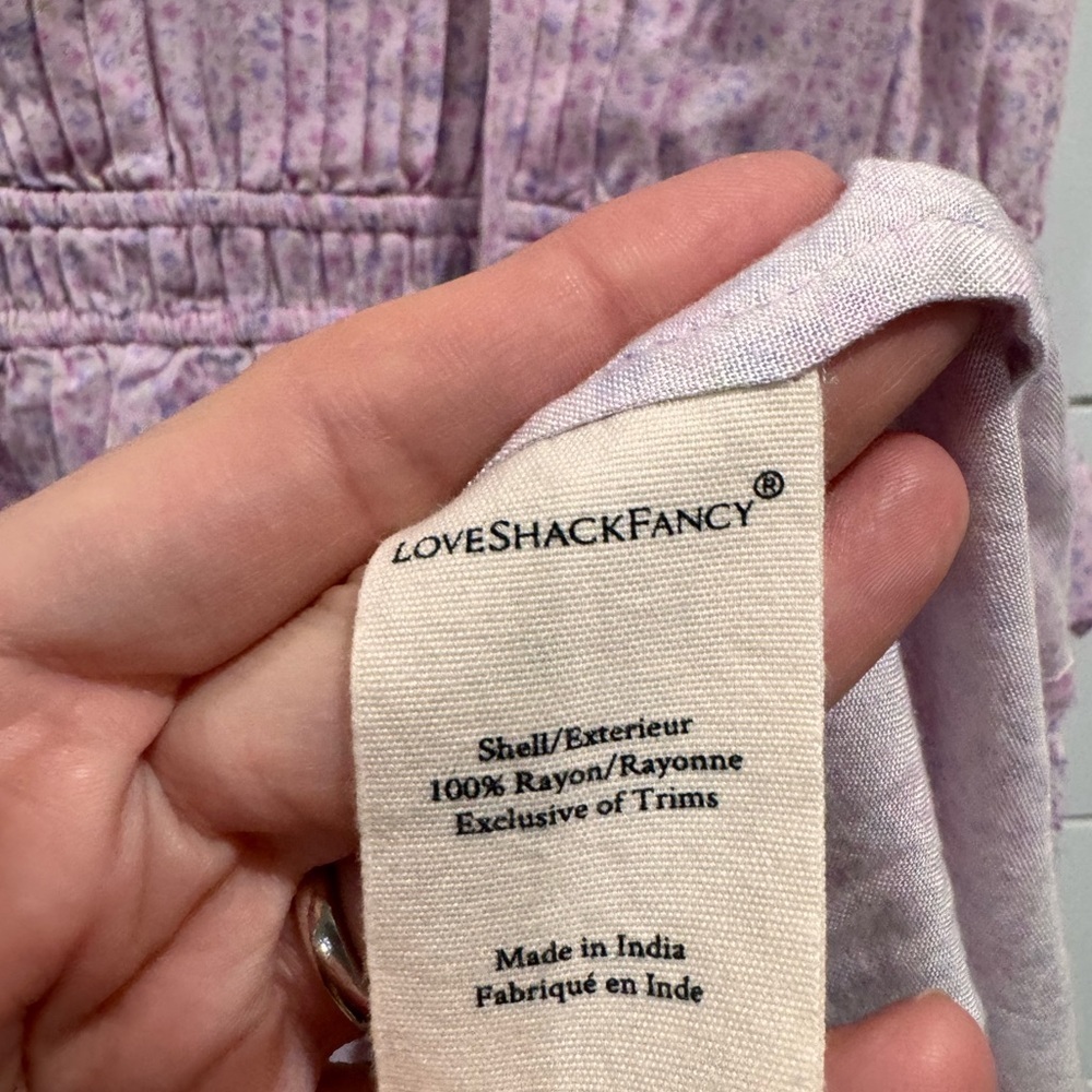 Loveshackfancy purple floral Toto mini dress - Picture 6 of 7